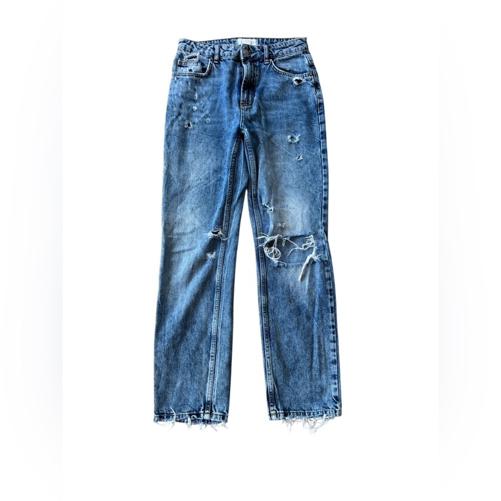 We The Free Women’s Blue Denim Distressed Jeans Size 25 Excellent Condition